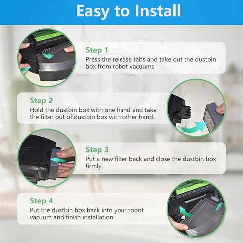 استبدال المرشح لـ Irobot Roomba i7 i7+ i7 Plus E5 E6 E7 Series Cleaner ، 12 مرشحات عالية الكفاءة in Saudi Arabia