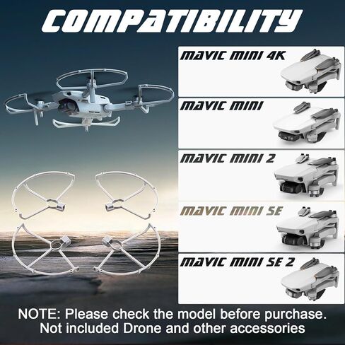 حارس المروحة التقنية X Xotic متوافق مع DJI mini 1/mini 2/mini se/mini 2 se/mini 4k ، الدعائم الخفيفة الدعائم المراوح واقي الحامي. in Saudi Arabia