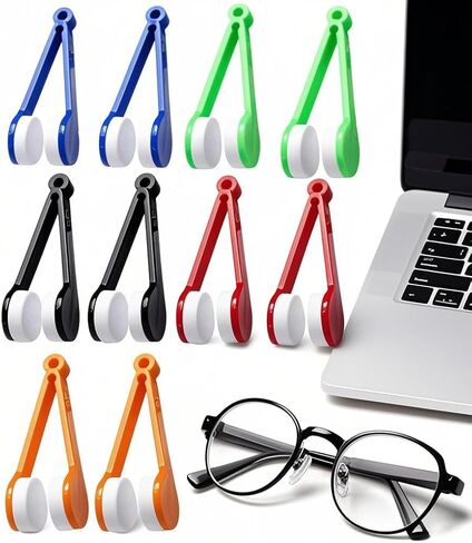 10 Pcs Portable Mini Sun Glasses Eyeglass Cleaner Soft Brush Cleaning Tool in Saudi Arabia
