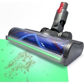 ترقية رأس الفرشاة الخضراء LED LED Green Light Direct Direct Direct Lead لـ Dyson V7 و V8 و Cyclone V10 و V11 و V15 Cordless Cleaners مناسبة للسجاد والسجاد والأرضية الصلبة والأوساخ المخفية in Kuwait