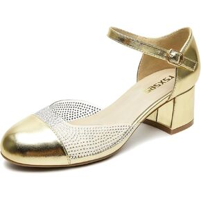 RSXSES مغلق اصبع القدم منخفض الكعب أحذية للنساء 2 بوصة كعب مكتنزة مضخات الكاحل حزام براءة اختراع جلدية الحفلات الحفلات حفل الزفاف الأحذية in Kuwait