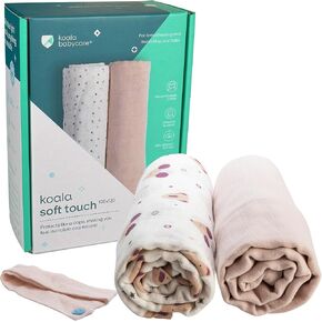 Koala Babycare Organic Muslin Swaddle Blankets for Newborns – GOTS & Oeko-TEX Certified - 3 Pack Soft Cotton Baby Blanket 32 x32 inches - Lightweight, Breathable, and Safe for Boys and Girls in Saudi Arabia