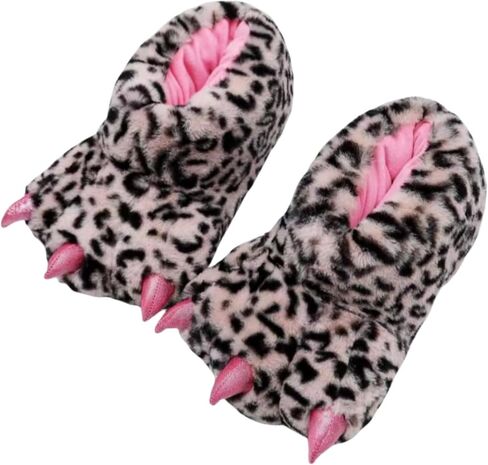 Animal Paw Slippers Bear Claw Slippers Cute Novelty Women Home Slippers Men Winter Fuzzy Paw Cotton Shoes in Saudi Arabia