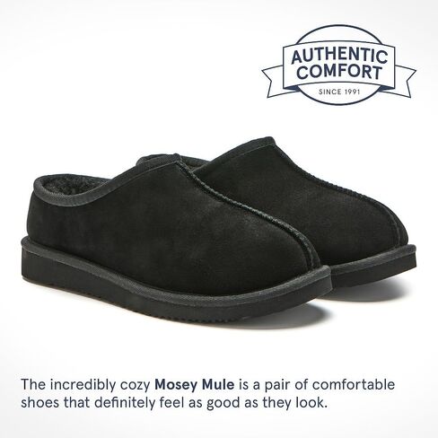 Mosey Mule Slippers For Women | Water Resistant Suede House Slippers | Fuzzy Slippers With Arch Support For Women | in Saudi Arabia