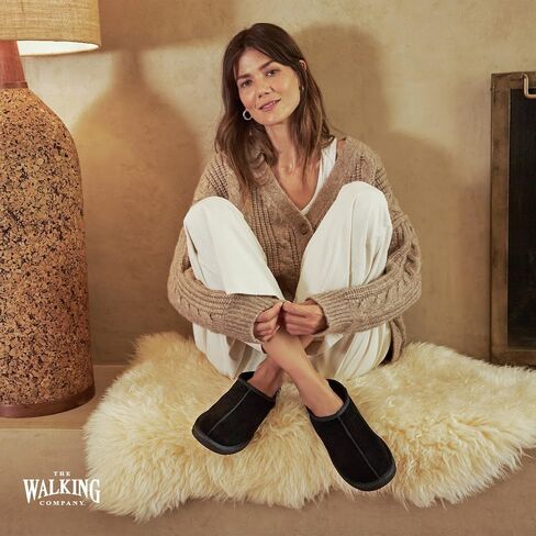 Mosey Mule Slippers For Women | Water Resistant Suede House Slippers | Fuzzy Slippers With Arch Support For Women | in Kuwait