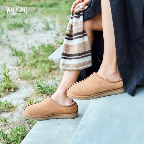 Mosey Mule Slippers For Women | Water Resistant Suede House Slippers | Fuzzy Slippers With Arch Support For Women | in Kuwait