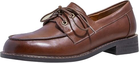 ONEENO Women's Lace-up Leather Loafer in Kuwait