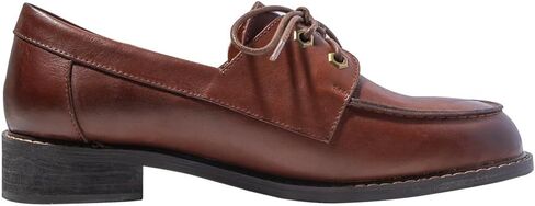 ONEENO Women's Lace-up Leather Loafer in Kuwait