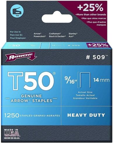 السهم 509 9/16 "T50 Staples - 1250pk in Saudi Arabia