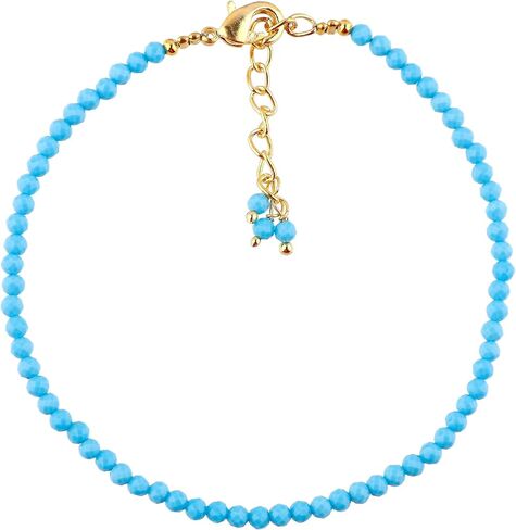 TGH Natural Clear Quartz Beads Bracelet Micro Faceted Gemstones Jewelry For Her, April Birthstone Energy Healing Crystals, Silver Plated Chain 8 inch in Saudi Arabia