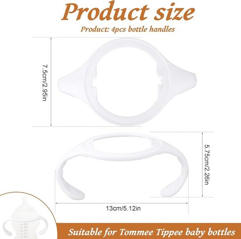 4 مساءً مقابض زجاجة طفل لتومي TIPPEE ، غير مريح غير قبيل القبلة سهلة التغذية الذاتي BPA بديل Tomee حامل لزجاجات حديثي الولادة in Kuwait