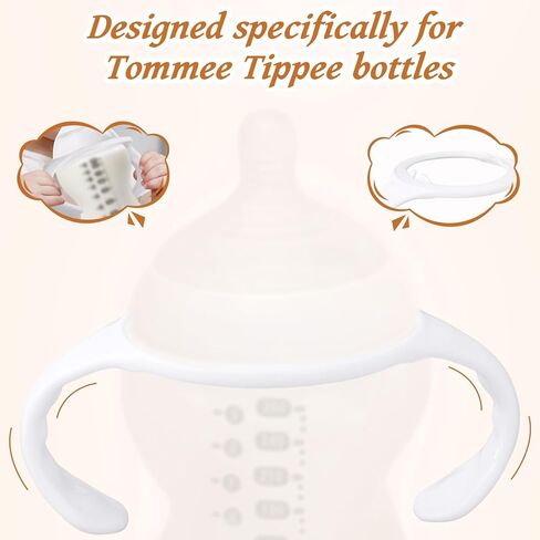 4 مساءً مقابض زجاجة طفل لتومي TIPPEE ، غير مريح غير قبيل القبلة سهلة التغذية الذاتي BPA بديل Tomee حامل لزجاجات حديثي الولادة in Kuwait