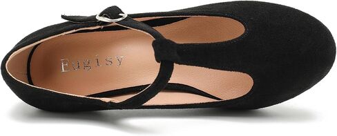 Women's T Strap Mary Jane Low Kitten Heel Pumps Closed Round Toe Retro Ankle Strap Buckle Comfortable Vintage Wedding Evening Party Dress Office Work Church Shoes in Kuwait