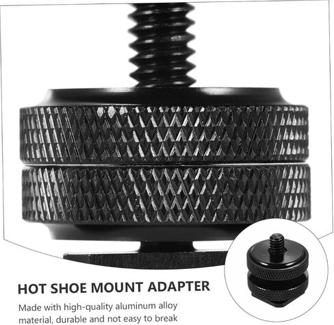 POPETPOP 4 PCS Tripod Screw Adapter with Double Screws Hot Shoe Mount for Camera Microphone LED Light and DSLR Accessories and Easy to Lock in Saudi Arabia