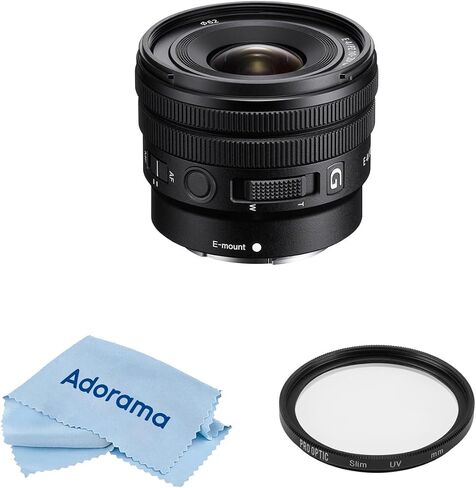Sony E 10-20mm F/4 Pz G Lens for Sony E ، حزمة مع ProOptic Pro Digital 62 مم مرشح للأشعة فوق البنفسجية متعددة الأشعة فوق البنفسجية ، تنظيف القماش in Saudi Arabia