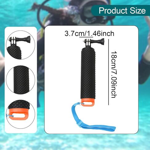 Floating Hand Grip, Floating Bobber Stick, Monopod Grip Mount, Underwater Hand Stick for Surfing, Sports Cameras, Action Cameras, Pink in Saudi Arabia
