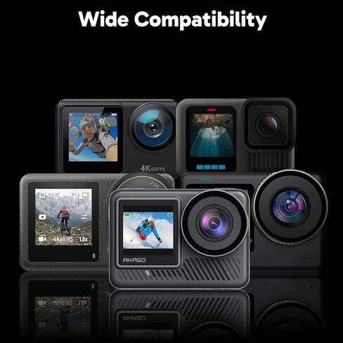 AKASO QUICE relect relear backpack strap mount for GoPro 13 12 11 10 9 ، EK7000/EK7000 Pro/Brave 4/Brave 4 Pro/Brave 7 Le/Brave 7/Brave 8 and Other Action Cameras in Saudi Arabia