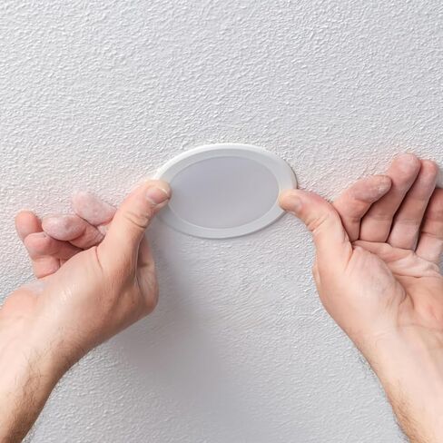 Ceiling Light Diffuser Covers - 6 Pcs 5 Inch Anti-Glare LED Downlight Diffuser Plastic Spotlight Diffuser Covers DIY Lighting Accessories for Ceiling Light LED Downlight Spotlight in Saudi Arabia