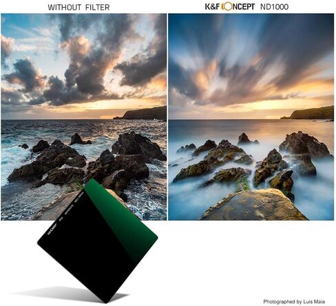 K&F Concept Square ND1000 Filter, ND Filter(Neutral Density), No IR/Waterproof/Scratch Resistant, for Camera Lens in Saudi Arabia