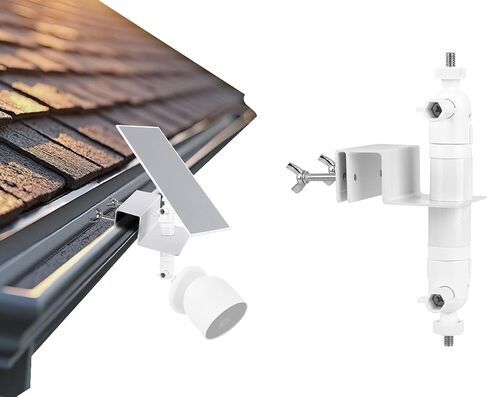 Gutter Mount for Google Nest Cam (Battery) Bracket, Waterproof, Fits Nest Cam Outdoor & Solar Panel (Camera & Solar Not Supplied) in Saudi Arabia