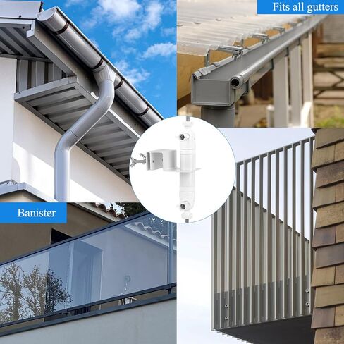 Gutter Mount for Google Nest Cam (Battery) Bracket, Waterproof, Fits Nest Cam Outdoor & Solar Panel (Camera & Solar Not Supplied) in Saudi Arabia