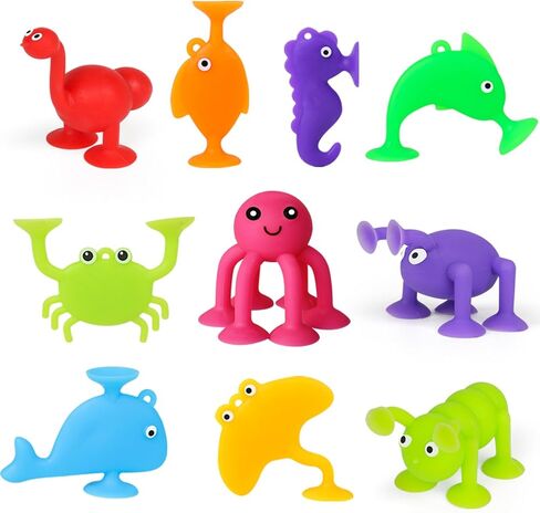 ألعاب حمام كأس الشفط للأطفال الذين تتراوح أعمارهم بين 3 سنوات ، 40 بكسل ، مصاصة أبجدية للحيوان ، بطاقات رسائل التعلم الإملائية التعليمية ABC مع صندوق تخزين ، هدايا مونتيسوري الحسية لـ 4-8 أطفال in Kuwait