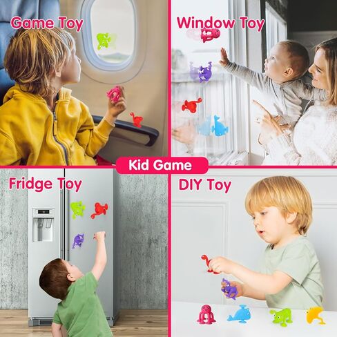 ألعاب حمام كأس الشفط للأطفال الذين تتراوح أعمارهم بين 3 سنوات ، 40 بكسل ، مصاصة أبجدية للحيوان ، بطاقات رسائل التعلم الإملائية التعليمية ABC مع صندوق تخزين ، هدايا مونتيسوري الحسية لـ 4-8 أطفال in Kuwait