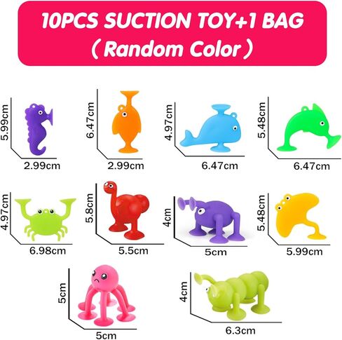 ألعاب حمام كأس الشفط للأطفال الذين تتراوح أعمارهم بين 3 سنوات ، 40 بكسل ، مصاصة أبجدية للحيوان ، بطاقات رسائل التعلم الإملائية التعليمية ABC مع صندوق تخزين ، هدايا مونتيسوري الحسية لـ 4-8 أطفال in Kuwait