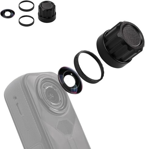 طقم استبدال العدسات لـ Insta360 x5 ، Portbale [2 pcs] غطاء زجاجي بصري مع أداة إزالة + 2 قاعدة رمادية ، وتثبيت سهلة ، مجموعة كاميرا واقي العدسة لـ Insta 360 X5 Accessories in Saudi Arabia