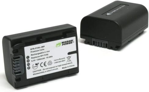 Wasabi Power NP-FV30, NP-FV40, NP-FV50 (1200mAh, 2-Pack) Battery for Sony DCR-SR15 DCR-SR21 DCR-SR68 DCR-SR88 DCR-SX15 DCR-SX21 DCR-SX44 DCR-SX45 DCR-SX63 DCR-SX65 DCR-SX83 and More in Saudi Arabia