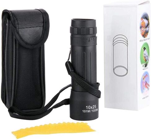 مناظير محمولة عالية الطاقة 10x25 ، مُثبّت أحاديًا مينيًا مع عدسة BAK4 Monocular Monocular for Bird Watchence Concerts Sports Games in Saudi Arabia