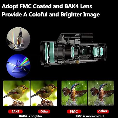 4K 10-300 × 40 مم ، أحاديات البالغين عالية القوة مع رؤية ليلية ، 12x50 تكبير التلسكوب المحمولة ، نطاقات اكتشاف ماء لمشاهدة الطيور in Saudi Arabia