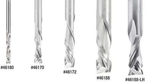 Amana Tool 46171-5 5 Pack CNC Carbide Compression Compression Spiral 3/8 D X 7/8 CH X 3/8 SHK X 3 INC in Saudi Arabia