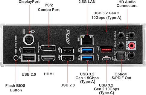 MSI MPG B550 GAMING PLUS Gaming Motherboard (AMD AM4, DDR4, PCIe 4.0, SATA 6Gb/s, M.2, USB 3.2 Gen 2, HDMI/DP, ATX) in Kuwait