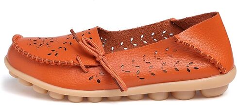 Solaud Womens Driving Moccasins Leather Loafers Comfortable Casual Breathable Slip On Walking Soft Round Toe Lightweight Flats Shoes in Saudi Arabia