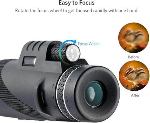 Monoculars Telescope High Power 40X60 Day & Dual-Focus Optics Zoom Waterproof Super Clear for Outdoor for Adult Bird Watching Outdoor Travel Sightseeing Binoculars in Saudi Arabia