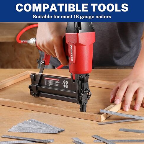 WORKPRO 5/8'' 18 Gauge Brad Nails, 6000 Count Finishing Nails, Universal Brad Nail Gun Nails for Pneumatic & Electric Brad Nailers in Saudi Arabia