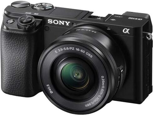 Sony Alpha A6100 Digital Digital Camera مع عدسة Telephoto من 16-50 مم و 55-210 مم + 420-800 مم عدسة تليفوتوغرافية + عدسة تحويل بزاوية واسعة الزاوية وبطاقة ذاكرة 64 جيجابايت ، ميكروفون ، فلاش رقمي وأكثر ... in Saudi Arabia