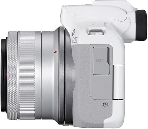 Canon EOS R50 Mirrorless Camera with 18-45mm Lens + 128GB Memory, Filters, Case, Tripod, Flash, Software, and More (18pc Bundle) (White) (Renewed) in Saudi Arabia