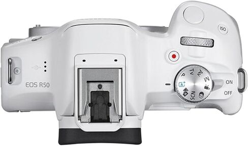 Canon EOS R50 Mirrorless Camera with 18-45mm Lens + 128GB Memory, Filters, Case, Tripod, Flash, Software, and More (18pc Bundle) (White) (Renewed) in Saudi Arabia