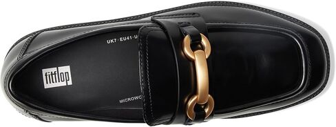 FitFlop Women's F-luma Chunky-Snaffle Box-Leather Demi-Wedge Loafers in Saudi Arabia