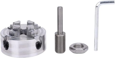 Alloy Stee Mini 4 Jaw Lathe Chuck مجموعة مع ربط القضبان ، و 4 فكية تركز على الخشب من مخارط الخشب in Saudi Arabia
