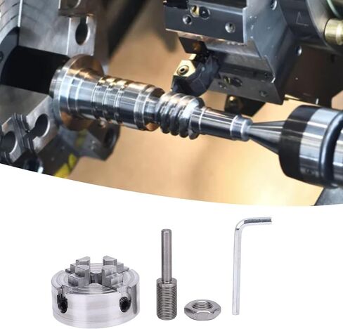 Alloy Stee Mini 4 Jaw Lathe Chuck مجموعة مع ربط القضبان ، و 4 فكية تركز على الخشب من مخارط الخشب in Saudi Arabia