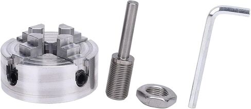 Alloy Stee Mini 4 Jaw Lathe Chuck مجموعة مع ربط القضبان ، و 4 فكية تركز على الخشب من مخارط الخشب in Saudi Arabia