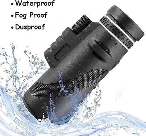 40x60 Waterproof Monocular Telescope - High Power for Adults & Kids, Smartphone Compatible with Tripod for Astronomy and Wildlife Observation in Saudi Arabia