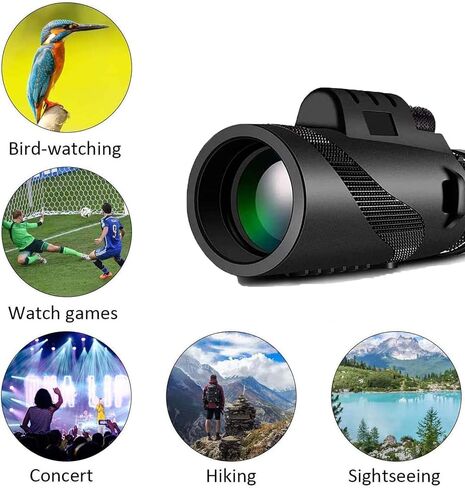 40x60 Waterproof Monocular Telescope - High Power for Adults & Kids, Smartphone Compatible with Tripod for Astronomy and Wildlife Observation in Saudi Arabia