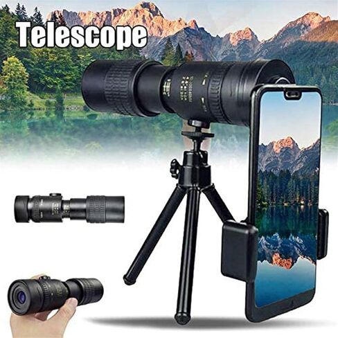 4K 10-300x40mm teamepleto Zoom Telescope أحادي - محمول ، مقاوم للماء ، مقاوم للغبار ، مقاوم للصدمة ، مثالي لمشاهدة الطيور البالغة ، الصيد في الهواء الطلق ، السفر in Kuwait