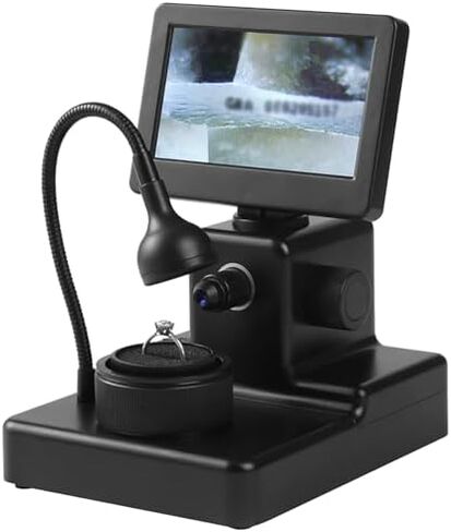 مجهر الماس الرقمي LCD مع ضوء LED ، مكبّر عملة قابلة للتعديل لتحليل المجوهرات ، والتعرف عليه ، والتفتيش - مثالي للجامعات والمتحمسين in Kuwait