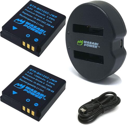 Wasabi Power Battery (2-Pack) and USB Dual Charger for Kodak LB-080 and Kodak PIXPR0 ORBIT360 4K, PIXPRO SP1, PIXPRO SP360, PIXPRO SP360 4K VR Camera in Saudi Arabia