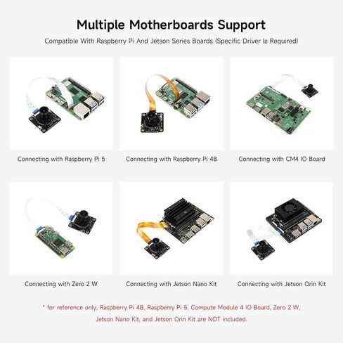 Waveshare IMX477 IR-Cut 12.3MP Camera (A), Compatible with Raspberry Pi 5/4B/3B/Zero/Zero W/Zero 2W/Pico/Pico W/Pico WH, Supports Jetson Nano/Jetson Orin Nano in Saudi Arabia